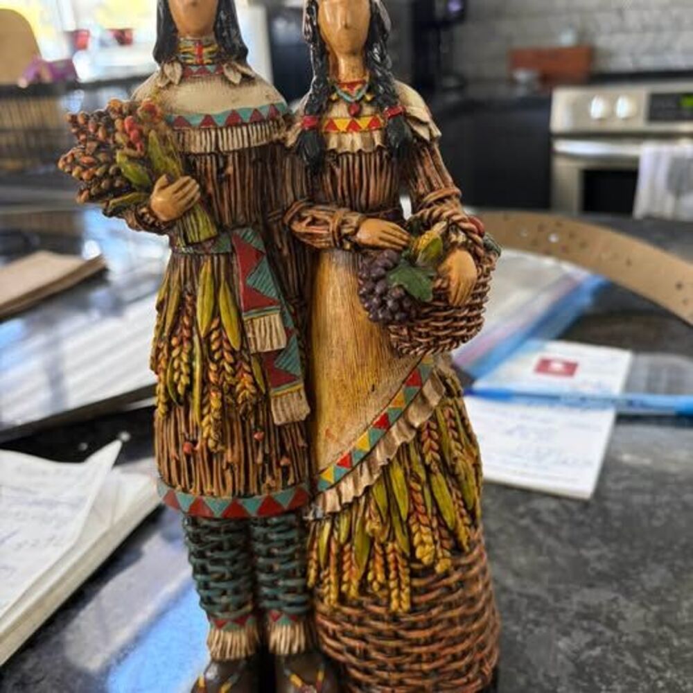 Native American Harvest Couple Figurine